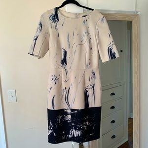 Antonio Melani Black and White Scuba Dress